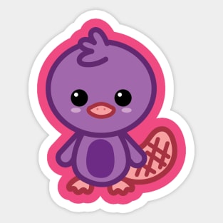 Purple Platypus Sticker